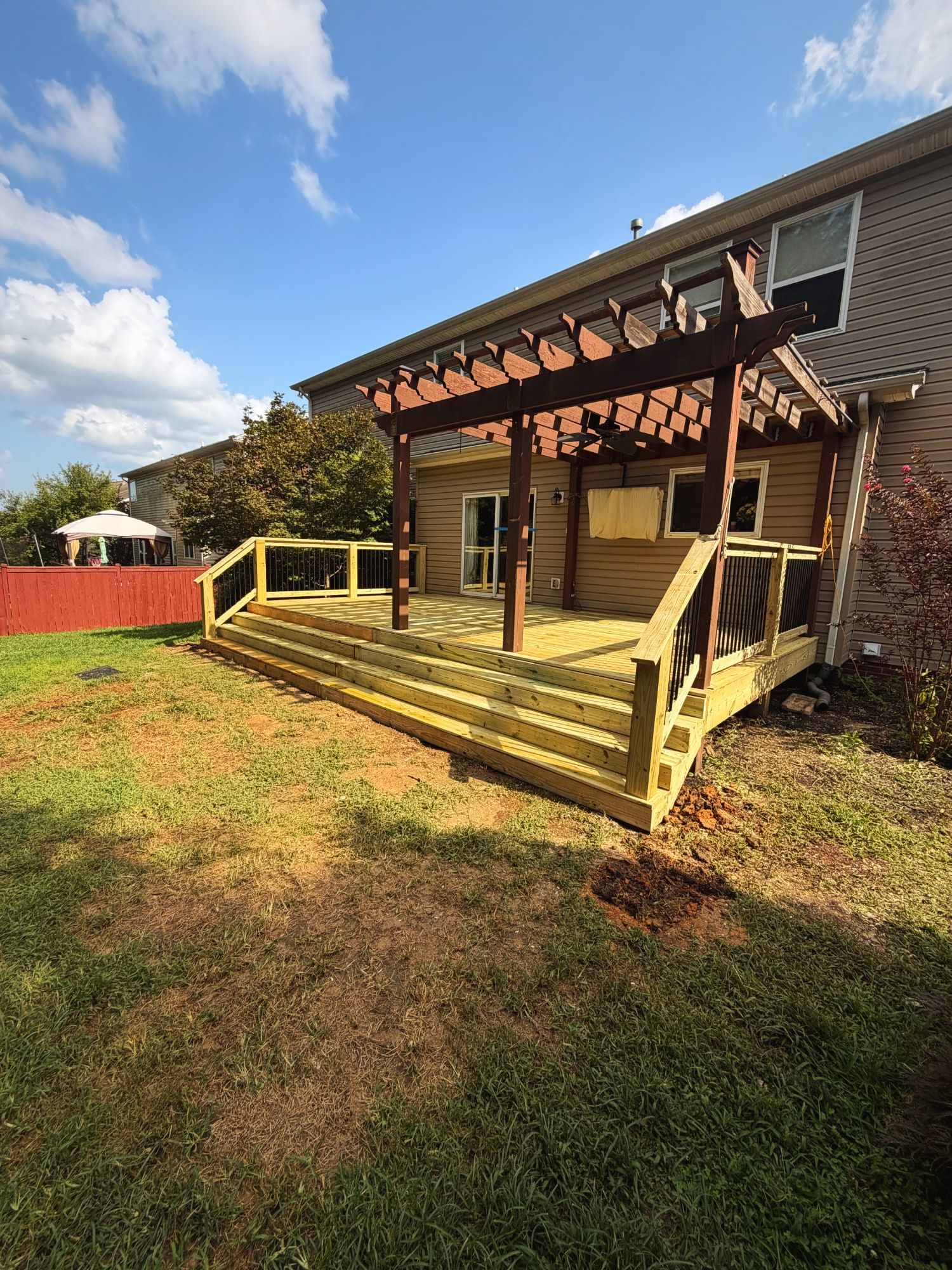 Deck steps and railing detail