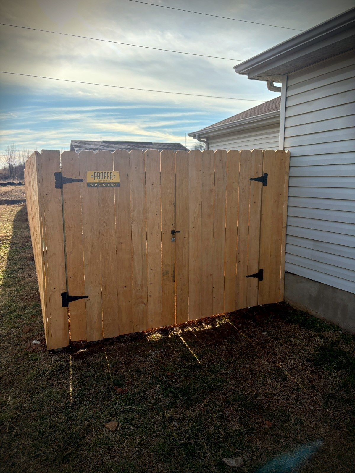 Custom double wood gate